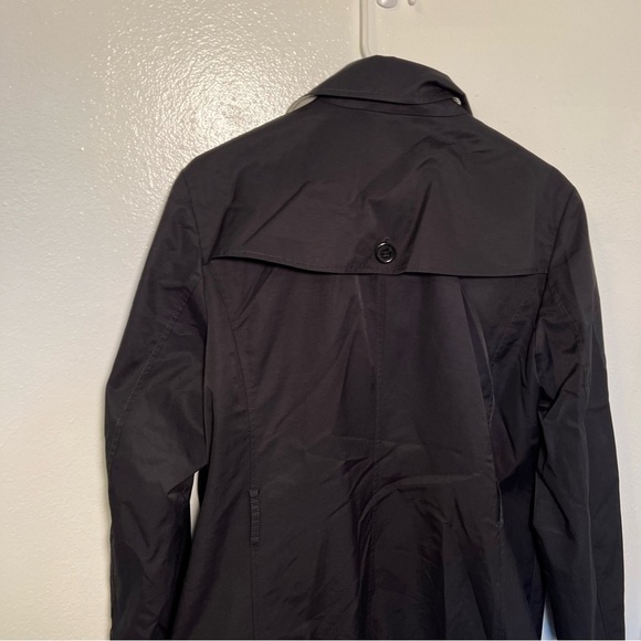 Lands’ End Rain Coat Button Down Black - Picture 9 of 10